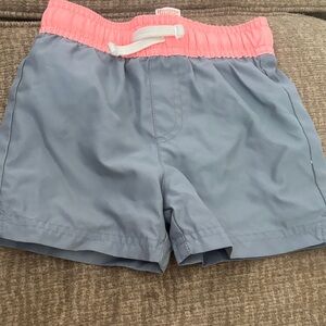 Cat & Jack Kids Gray and Pink Swim Trunks